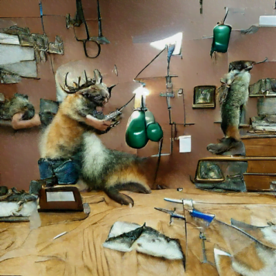 A taxidermist looking for a fight
