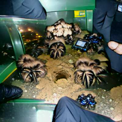 Tarantulas Cluster In Their Underground Dome