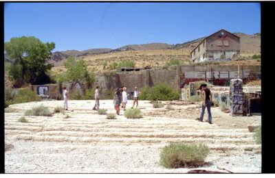 Group exploring American Flats outdoors