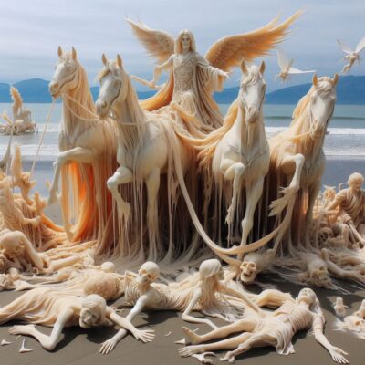 The amount of arts in the northwest is incredible. I came upon this impressive, whimsical sand sculpture on a remote beach in the San Juan islands in the Puget Sound.