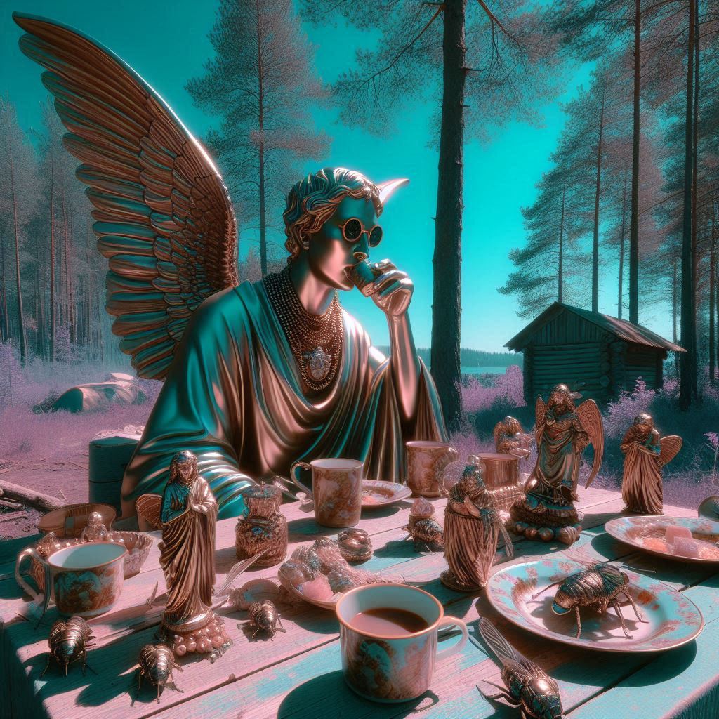 A pot farmer takes a moment to relax at his spread in northern CA. Nope, I'm not going to tell you where it is.