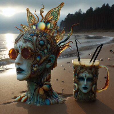 This ultrahip modern girl sipping a latte was the last sort person I expected to meet strolling a remote beach in Humboldt County, but there she was.