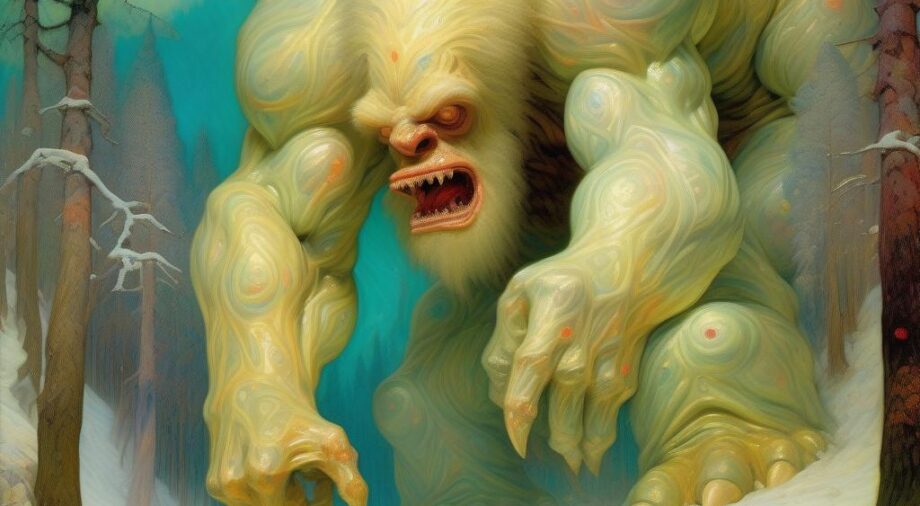 #SaturdayMonsterChallenge — "Winter Monster", feature art by Mike Kupietz