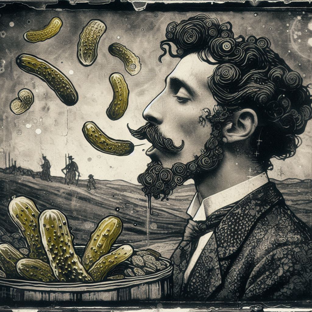 On Not Voicing One’s Opinion Of Pickles In Deference To A Strange Sensitivity, feature art by Mike Kupietz