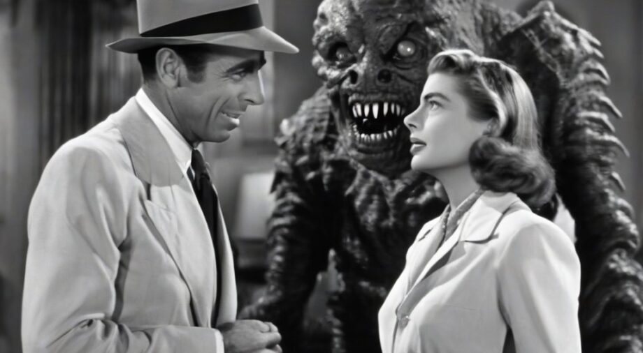 #SaturdayMonsterChallenge - 2025jun29, "Deleted Scenes Monsters" - Casablanca Uncut, feature art by Mike Kupietz
