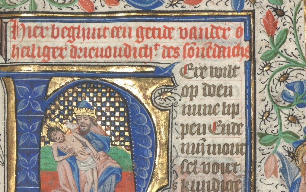 the Book of Hours (Use of Utrecht), c. 1460–1465, ink, tempera, and gold on vellum