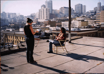 Rooftop interview for BBC's "Generation E", summer 2000